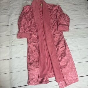 Vintage Victoria’s Secret Pink Luxury Floral Robe Terry Cloth XS/S Missing Tie